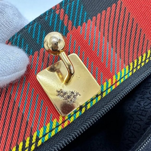 VERSACE Tote Bag baroque pattern Bag Shoulder Bag cotton Multicolore - Picture 7 of 12